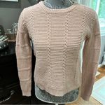 Madewell Textured Knit Crewneck Sweater XS Soft Blush Neutral – Quiet Luxury Photo 1