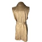 Banana Republic Faux Suede Trench Vest Coat Iced Latte Camel Beige S Quiet Lux Photo 2