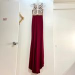 Mac Duggal  2012 Rhinestones Metal Chain Link Waistband Slit Gown Photo 4