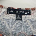 Living Doll  Women's tunic top shirt pullover mini dress Large EUC peacock Photo 2