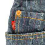 Levi's Levi’s Vintage Pin Stripe High Waist Multicolor Denim Jeans size 26 Tapered Leg Photo 3