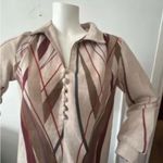 Vintage 70s Mary Martin Florida brown long sleeve tunic western maxi dress M Size M Photo 4