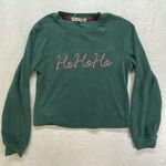 WALLFLOWER Sweatshirt Jr's Size Small Green Christmas HO HO HO Pullover NWOT Photo 0