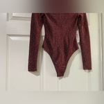 Bardot NWT  Glittery Dark Red Bodysuit Size XS US Size 2 Photo 6