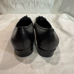Etienne Aigner  Black Leather Pom Pom Flats Photo 1