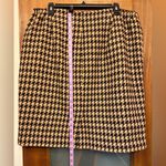 Talbots Woman Plus Houndstooth Print Wool Blend Lined Academia Straight Skirt Photo 9