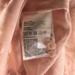 H&M Textured Fuzzy Burnout Light Pink Button-Up Long Sleeve Shirt XS Photo 3