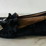 Coach Frida Black Signature Logo Print Canvas Loafer - US 6.5 Photo 0