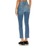 NWT Mother Hustler Ankle Fray in Healing Jar High Rise Boot Crop Stretch Jean 32 Blue Photo 2