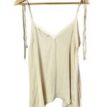 ZARA  Off White Flowing V-Neck Tie Strap Tank Top S Photo 1
