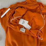 Reformation NWT Vivi Maxi SILK Cut-Out Dress in Citrus Orange Womens Size 2 Photo 5