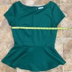 Bisou Bisou  Green Peplum Blouse Photo 3