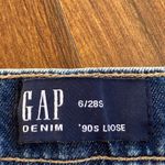 Gap  90’s Loose Straight Blue Jeans Dark Wash Size 6 Short Photo 2