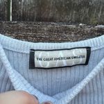 Y2K Gas Great American Sweater Tank Large Blue Photo 1