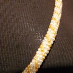 None White & Gold Beaded Necklace Photo 1