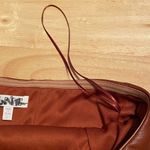 TCEC Faux Leather Dark Orange Brown Tube Top Photo 4