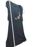 SL Fashions 90s Blck Pink Floral Embroidered Connected 2 Piece Maxi Dress 12 NWT Black Photo 8