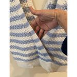 Anthropologie Maeve Knit Open Back Top Blue and White Stripe Sz XXS Photo 3