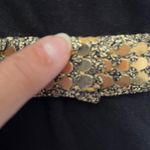 Gold Sequins Stretch Belt Floral Hook Closure Fabric Back Glitter 1980s Vintage Photo 8