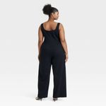  - Women's Wide Leg Jumpsuit - Ava & Viv Black 2X Black Photo 1