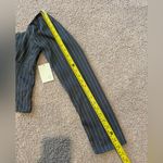 Pie In The Sky  Gray Pinstripe Long Sleeve Crop Top Photo 6