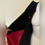 London Fog Red Double Breast Trench Coat. Black Velvet Accents With Tie. Sz 12 Photo 9