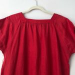 MNG Casual Sportswear Linen Cherry Red Shirt Square Neck Dress Women’s Size M Size L Photo 7