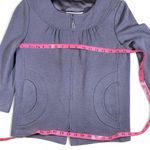 Blue/Purple St. John Collection jacket with silver zipper gem closure Photo 6
