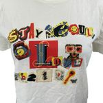 Bingo Women's White Multicolor Crewneck Short Sleeve Graphic Tee T shirt Top S Photo 2