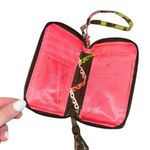 Vera Bradley Brown & Pink Wallet Wristlet Lola Pattern Cardholder Phone Holder! Photo 2