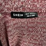 SheIn Oversized Slouchy Open Cardigan Dolman Sleeve Ribbed Heathered Maroon Medium Photo 4