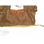 Nazila Couture Gold Choli Blouse, Large Photo 2