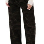 Wide Leg Cargo Pants Brown Camouflage Camo‎ Corduroy Cinch Bottom Parachute Y2K Size XS Photo 0