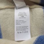 J.Crew NWT Collared Cashmere Sweater in Heather Blue Muslin Rugby Stripe M Photo 4