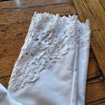 Premise Asymmetric Lace Hem Detail Capri Pants Cotton Blend White Size 12 Photo 2