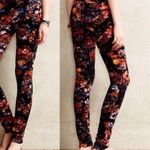 Anthropologie Pilcro Serif Floral Skinny Cords Corduroy Pants Multicolor Black Photo 1