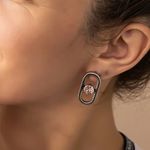 Handcrafted earrings with AB Swarovski crystal Silver Photo 2