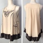 Anthropologie Velvet beaded Art Deco Tank Top Photo 2