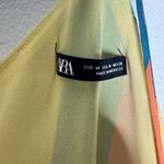 ZARA  Satin Multi-colored Striped‎ Top in Size M CP Photo 3