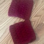Maroon Knit Women’s Boot Cuff’s Red Photo 0