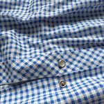 Ashley Taylor Gingham Button Down Night Shirt SIZE L White Size L Photo 2