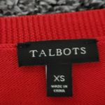 Talbots  VALENTINE'S DAY RED JE' TAIME HEART 3D FLOWER BEAD ACCENTS SWEATER XS Photo 12
