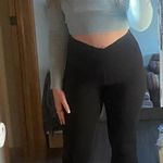 ZARA Blue Cropped Quarter Zip Photo 1