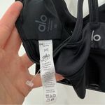 Alo Yoga Alo Lush Strappy Back Sports Bra Glossy Black Size XS Photo 7