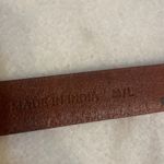 Chico's Chico’s belt woman genuine Red leather fashion silvertone hook buckle Sz M/L Photo 5