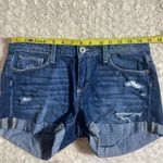 Paige Low Rise Micro Mini Cuffed Jimmy Jimmy Short Denim Medium Wash Jean Sz 25 Photo 9