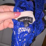 Sequin Hearts Blue Strapless Bodycon Dress Photo 3