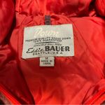 Eddie Bauer  Puffer Vest Women Sz M Purple Maroon Red Goose Down Fill EB550 Hood Photo 2