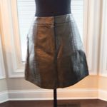 FRNCH Paris Faux Leather Skirt – Croc Embossed – Olive Green – NWT Photo 1