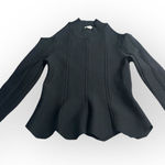 Jonathan Simkhai Women’s Size Medium Black Peplum High Neck Knit Top Photo 0